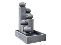 Streaming Pots Solar Fountain - Medium Grey